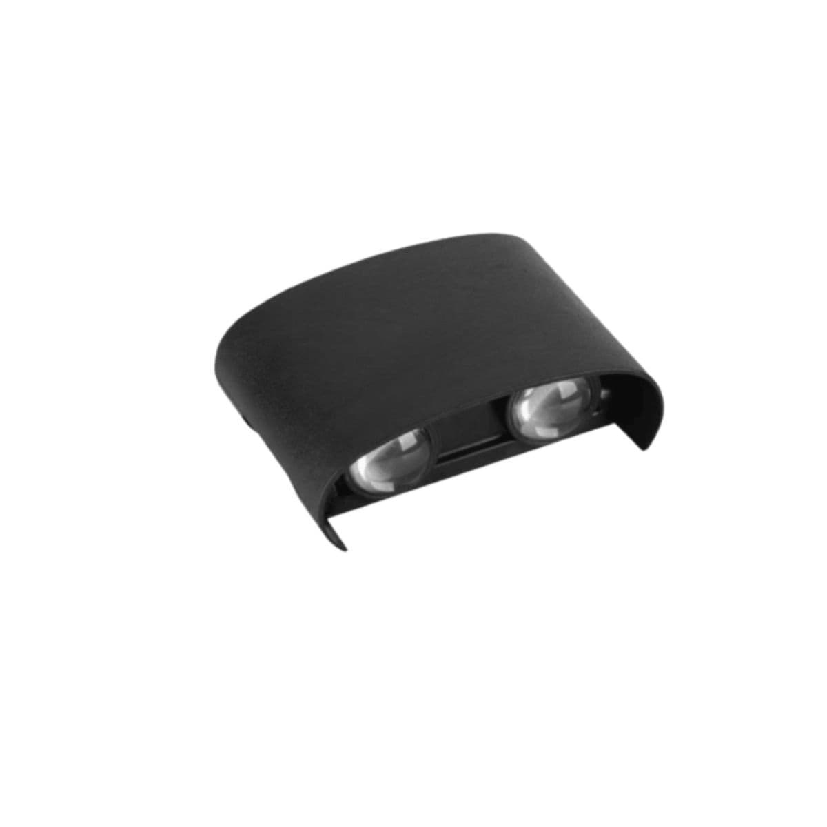 Arandela De Led 4w Retangular 2 Focos c/4 Lentes 3000k Preto