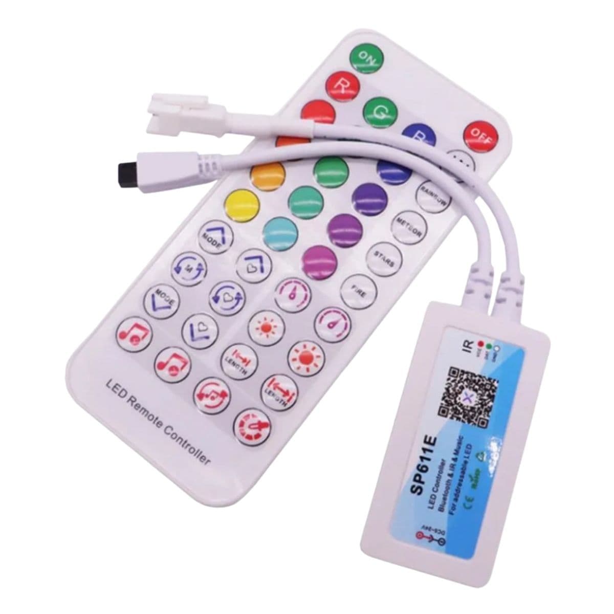 Controle C/Controlador Pixels para fita RGB Sp611e Bluetooth