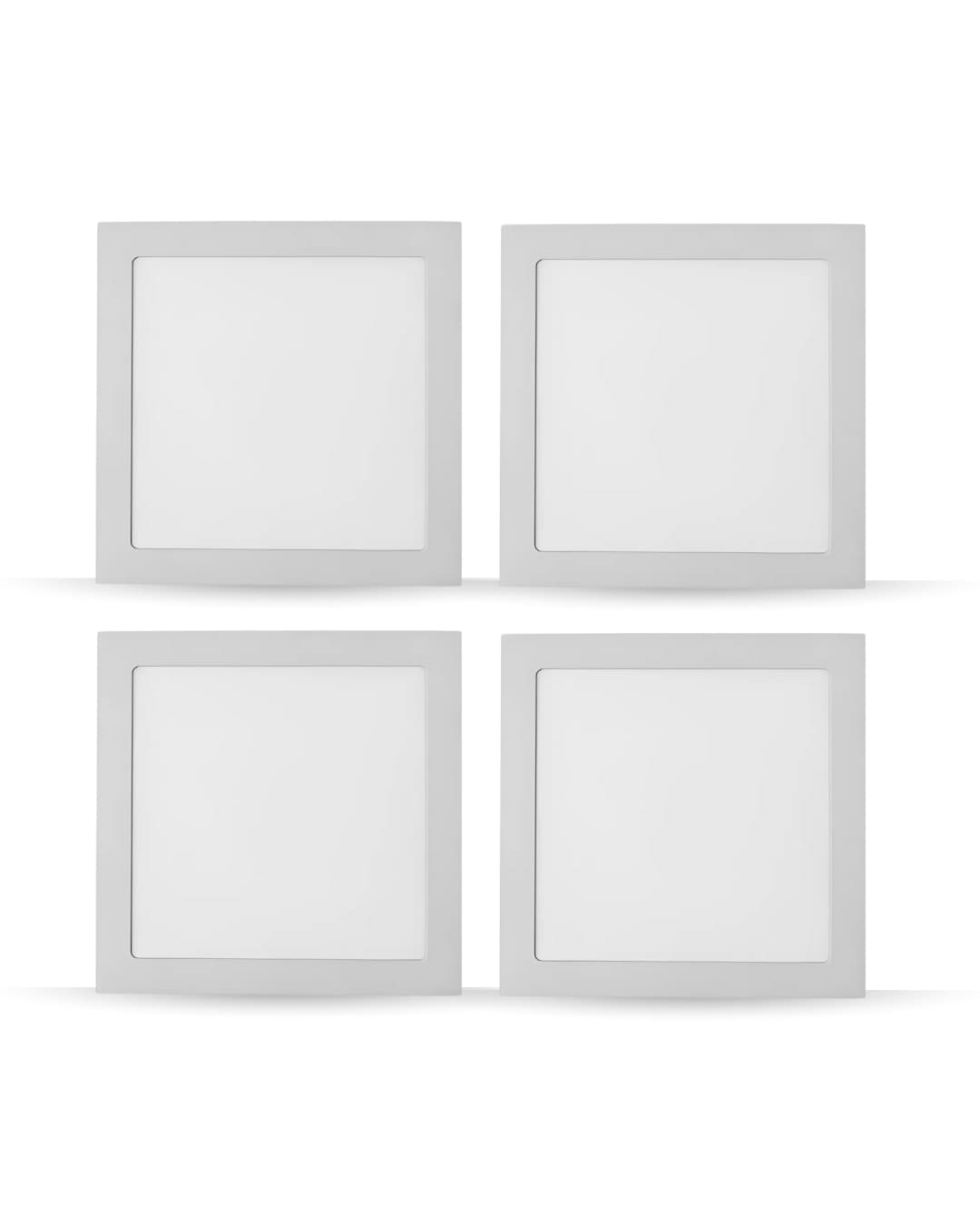 Kit 4 Painéis LED Embutir Quadrado 18W 4000K Neutro Mayler