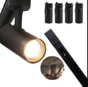 Kit Trilho Eletrificado 1 Metro + 4 Spots LED 10W 3000K Bivolt - Preto