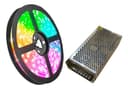 Kit 5m Fita LED RGB 4D 348 Efeitos + Fonte 20A Para Som Automotivo 12V