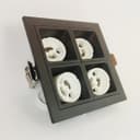 Spot Embutir Recuado 4 Mini Dicroicas MR11 GU10 - Moon Preto