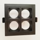 Spot Embutir Recuado 4 Mini Dicroicas MR11 GU10 - Moon Preto