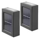 Arandela Solar Slim 2 Focos LED - A.XU Preta