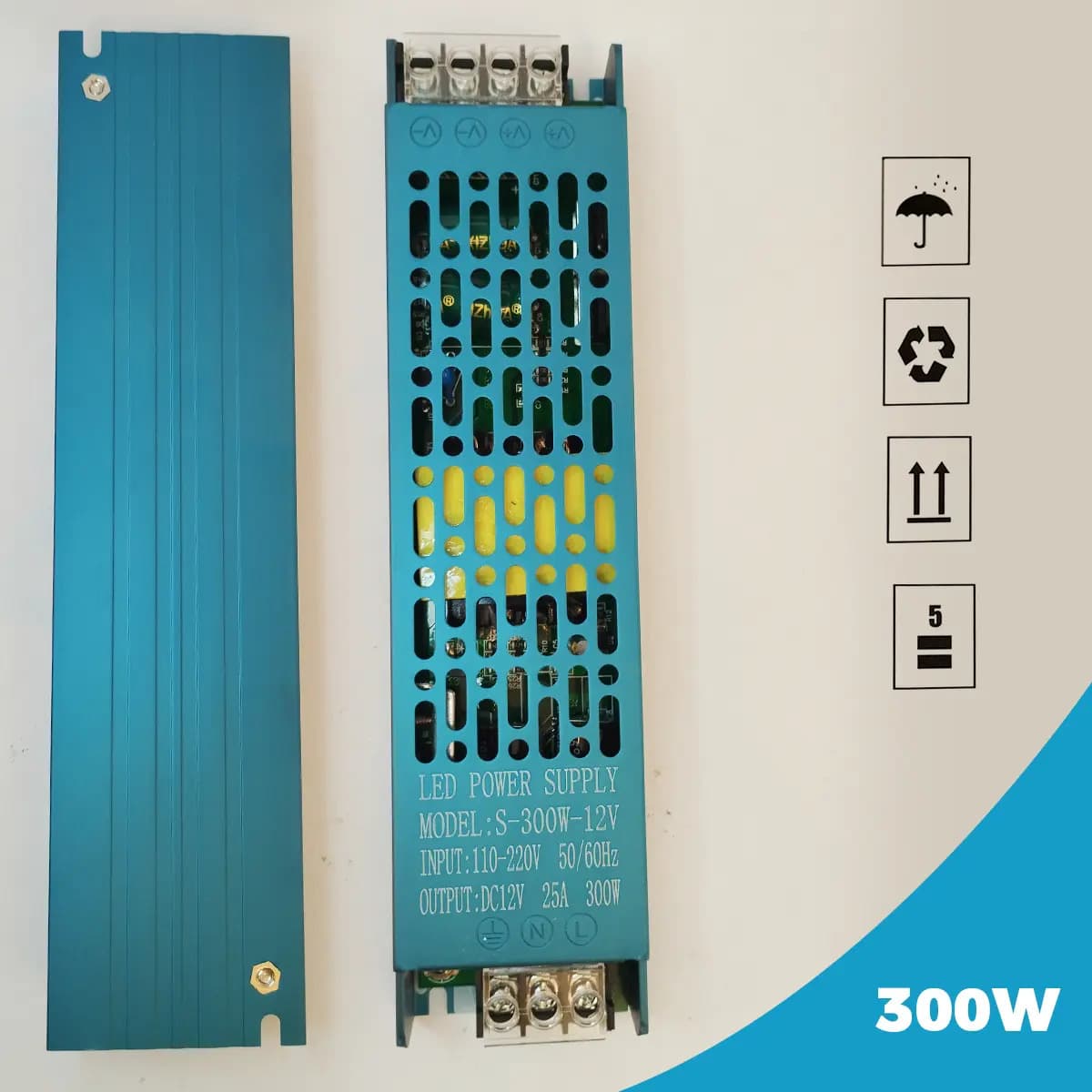 Fonte Chaveada Slim 300W 25A 12V DC - Para LED, CFTV e Automação