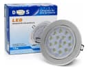 Spot LED Embutir Redondo 15W 6000K Branco Frio Bivolt - Prateado