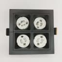 Spot Embutir Recuado 4 Mini Dicroicas MR11 GU10 - Moon Preto