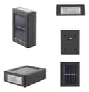 Arandela Solar Slim 2 Focos LED - A.XU Preta