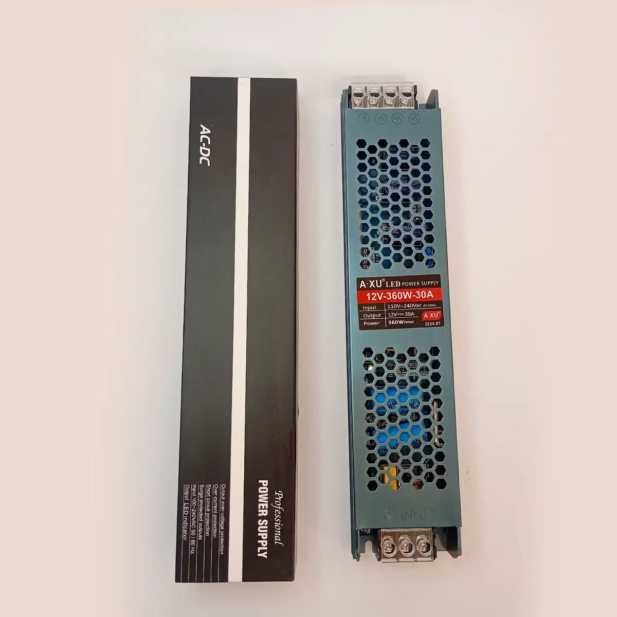 Kit 5 Fontes Driver Slim 12V 30A 360W Para Fita LED - A.XU