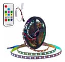 Kit 5m Fita LED RGB 4D 348 Efeitos + Fonte 20A Para Som Automotivo 12V