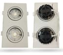 Spot Duplo Embutir LED 10W 3000K Bivolt - Galaxyled Branco