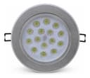 Spot LED Embutir Redondo 15W 6000K Branco Frio Bivolt - Prateado