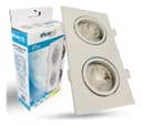 Spot Duplo Embutir LED 10W 3000K Bivolt - Galaxyled Branco