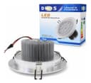 Spot LED Embutir Redondo 15W 6000K Branco Frio Bivolt - Prateado