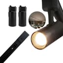 Kit Trilho Eletrificado 1m Preto + 2 Spots LED 10W 6000K Bivolt - Branco Frio