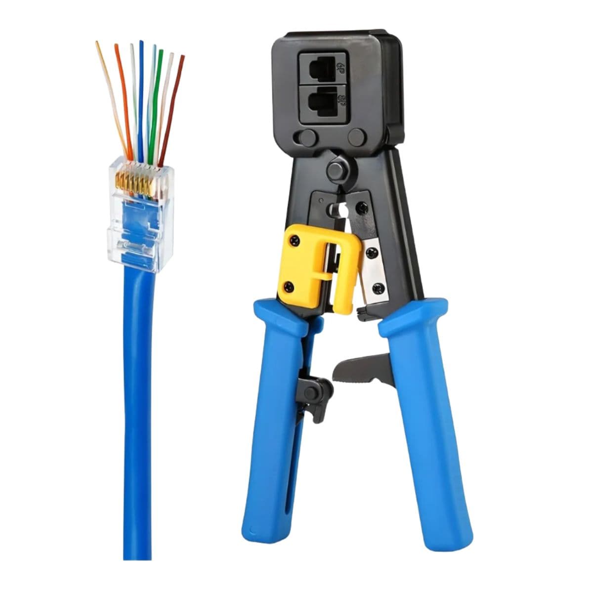 Alicate Crimpador RJ45 RJ11 RJ12 para Cabo de Rede Conector Vazado