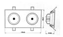 Spot Duplo Embutir LED 10W 3000K Bivolt - Galaxyled Branco