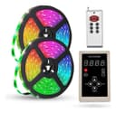 Kit 2 Fitas LED 3D RGB 5m + Central e Controladora 328 Efeitos - 12V