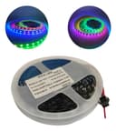 Kit 5m Fita LED RGB 4D 348 Efeitos + Fonte 20A Para Som Automotivo 12V