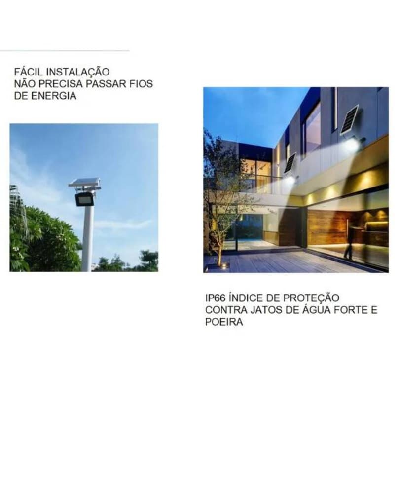 Refletor Solar Led 200W 6000K + Placa E Controle