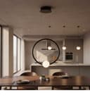 LPL-002P - PENDNETE Ø43cm  PRETO LED 30W 4000k - NITROLUX