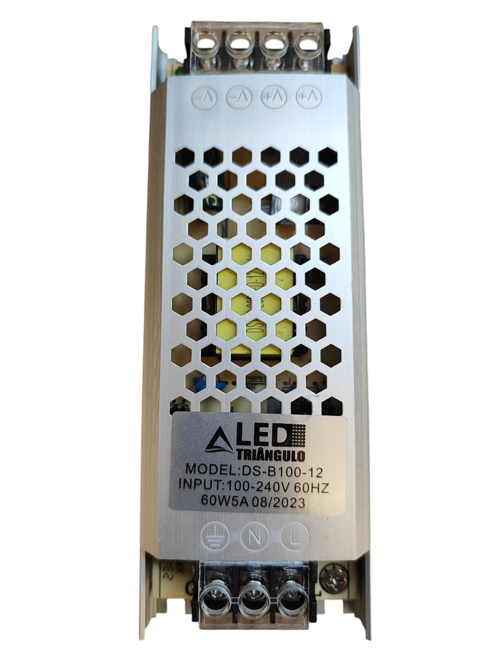 Kit 5 Fonte Driver Slim 12V 5A 60W Bivolt P/Fita LED  e CFTV