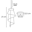 Pendente Espiral Led Acrílico Dourado Tpd-133