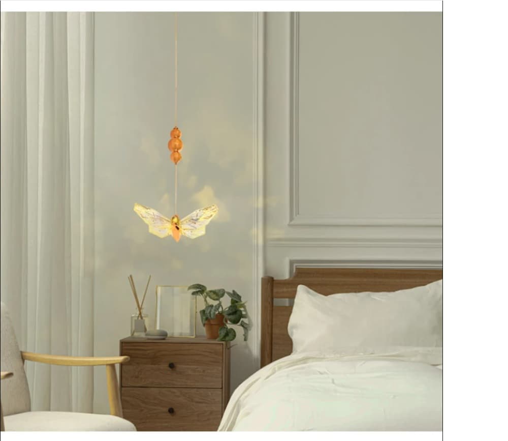 Pendente Luminária De Psyche Borboleta 3W Gold Gmh Trade