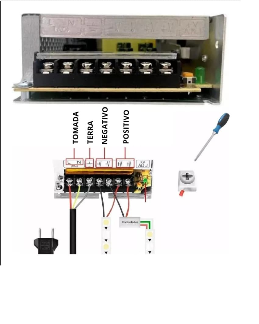 Fonte Colméia 12v 10a 120w Bivolt Estabilizada Led Câmera