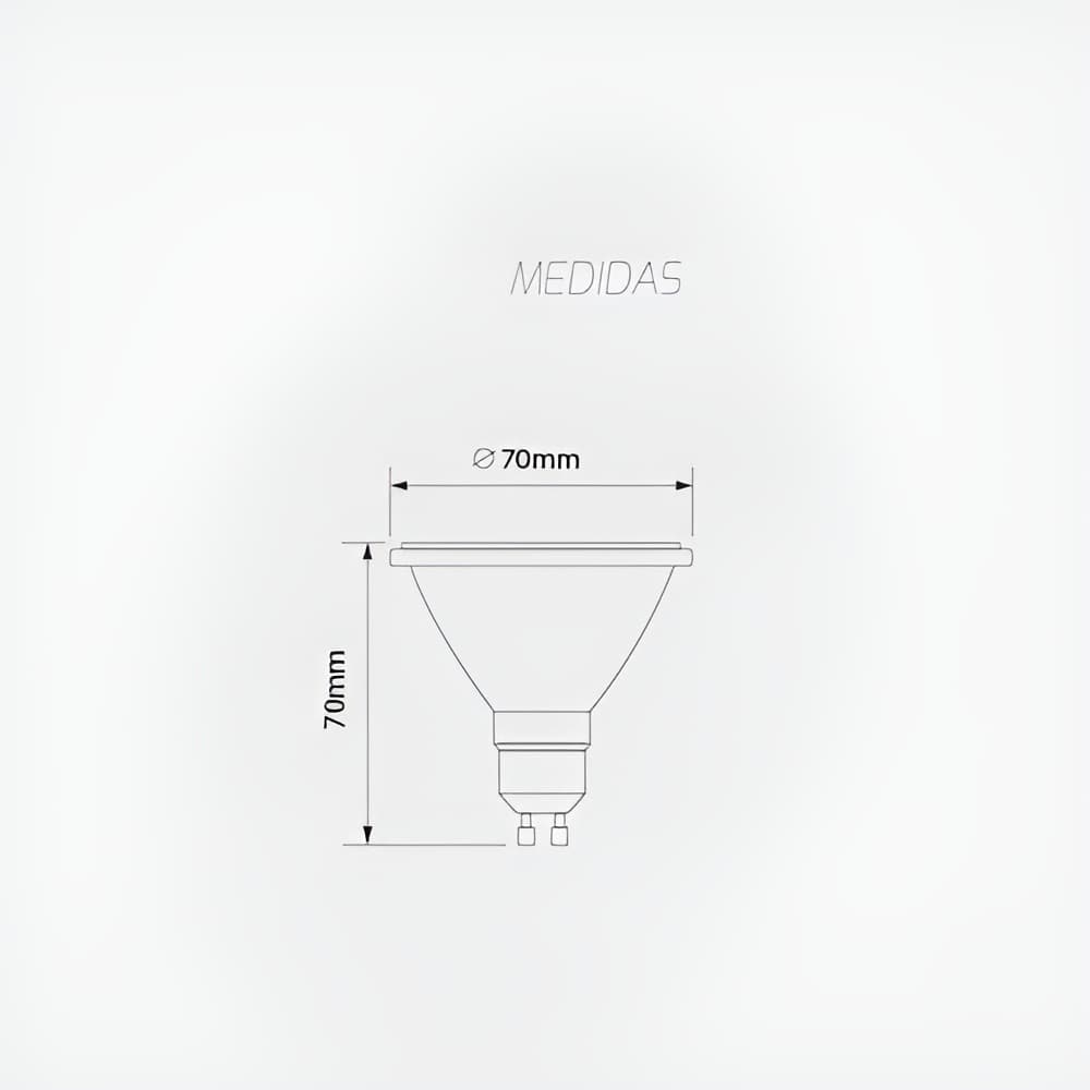 Lâmpada Led Ar70 4,8w 24° Gu10 6500k 300 Lumens - Galaxy Led