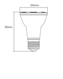 Lâmpada led Ourolux PAR20 Cor branco-frio 6W 6500K 420lm