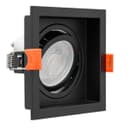 Kit Spot de Embutir Nordecor GU10 Preto + Lâmpada MR16