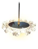 Lustre Pendente LED Moderno Cristal Luxo Dourado 127/220V