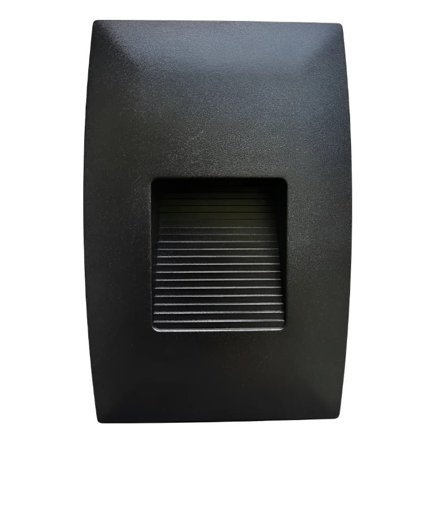 Balizador LED 2W 4x2 Preto 3000K Embutir