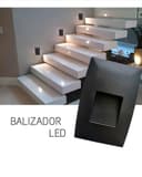 Balizador LED 2W 4x2 Preto 3000K Embutir