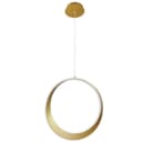 Pendente Celestial LED 46W 3000K Dourado 40cm