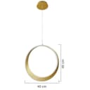 Pendente Celestial LED 46W 3000K Dourado 40cm