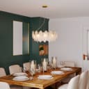 Lustre Pendente Blumenau Naiá E14 Bivolt Dourado