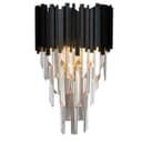 Arandela Midas Cristal 24 Preto 2x E14 80w Bivolt Blumenau