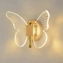Arandela Borboleta LED 3000K Dourada Parede Decorativa