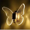 Arandela Borboleta LED 3000K Dourada Parede Decorativa