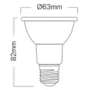 Lâmpada LED PAR20 7W Bivolt 3000K Luz Quente Área Externa