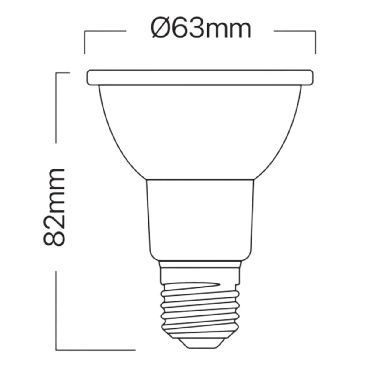 Lâmpada LED PAR20 7W Bivolt 3000K Luz Quente Área Externa