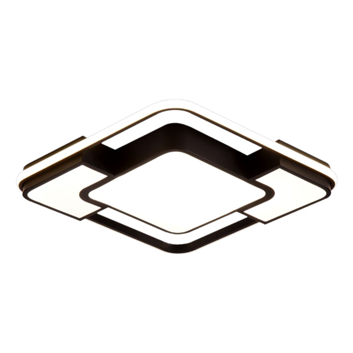 Luminária Plafon Sobrepor LED 48W Preto 3 Cores Nitrolux