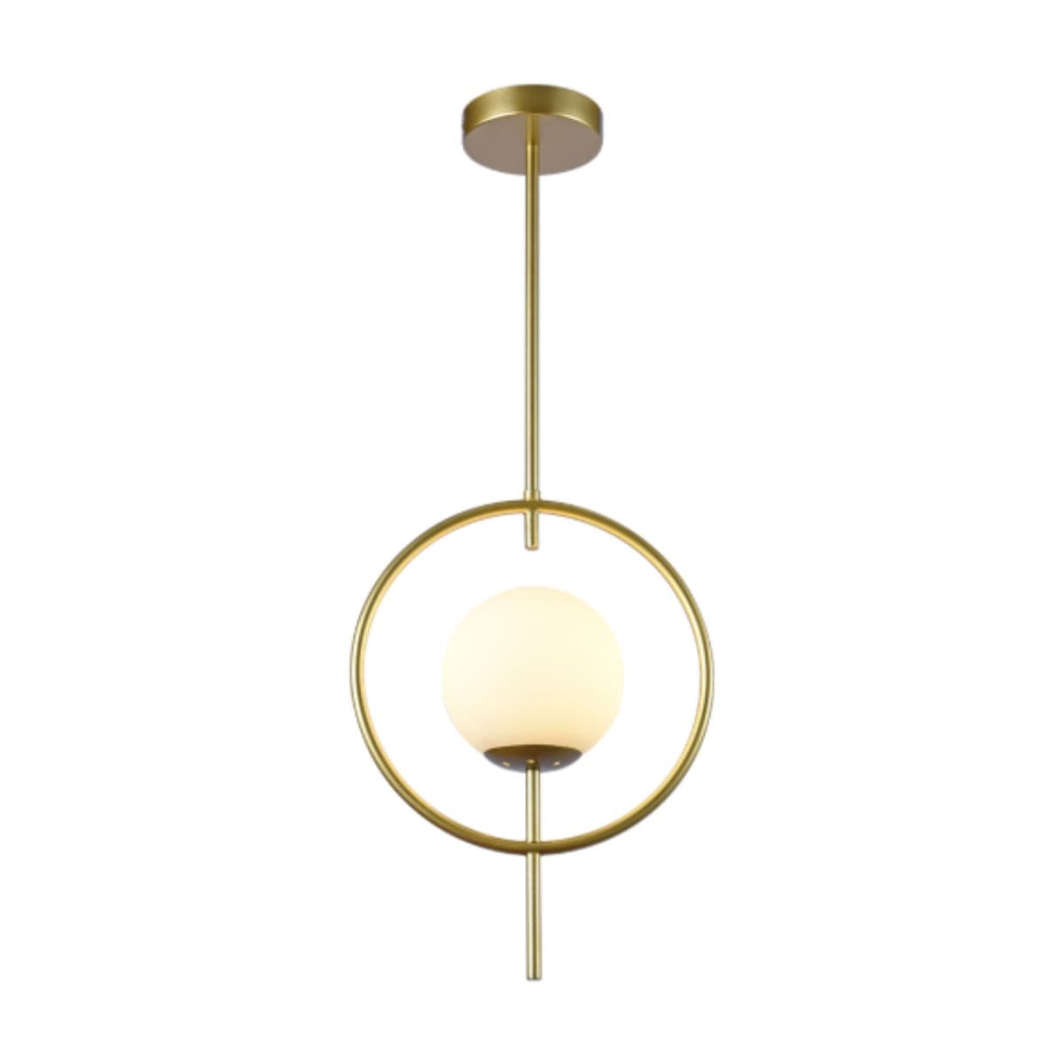 Pendente Nitrolux Nt-102d Metal/vidro E27 40w Bivolt Dourado