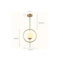 Pendente Nitrolux Nt-102d Metal/vidro E27 40w Bivolt Dourado