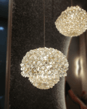 Lustre Pendente Decorativo Cristal 7W Dourado