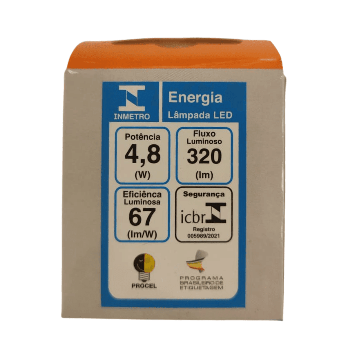 Lampada Dicóica LED MR16 4,8W 3000K - Mak LED