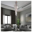 Lustre Pendente Cristal K9 Dourado Nitrolux LTR-006 Bivolt