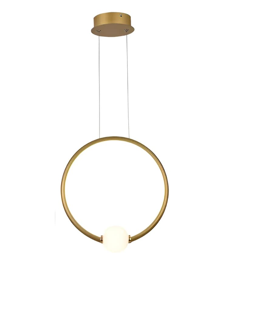 LPL-001D - PENDENTE Ø33CM DOURADO Led 20w 4000k - NITROLUX